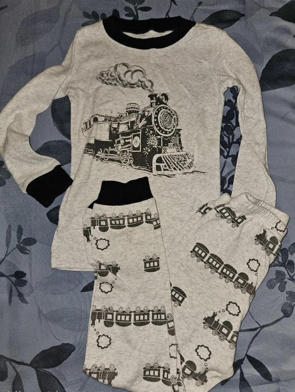 Toddler Boy's PJ Set Train Pattern Size 4T